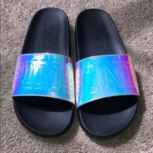 Pink Iridescent Slides ✨